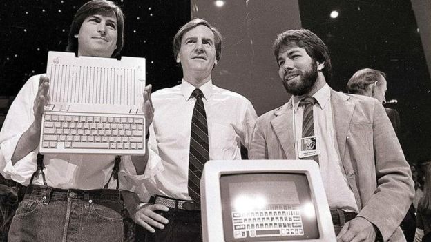 Fundadores da Apple: Steve Jobs, Ronald Wayne e Steve Wozniak