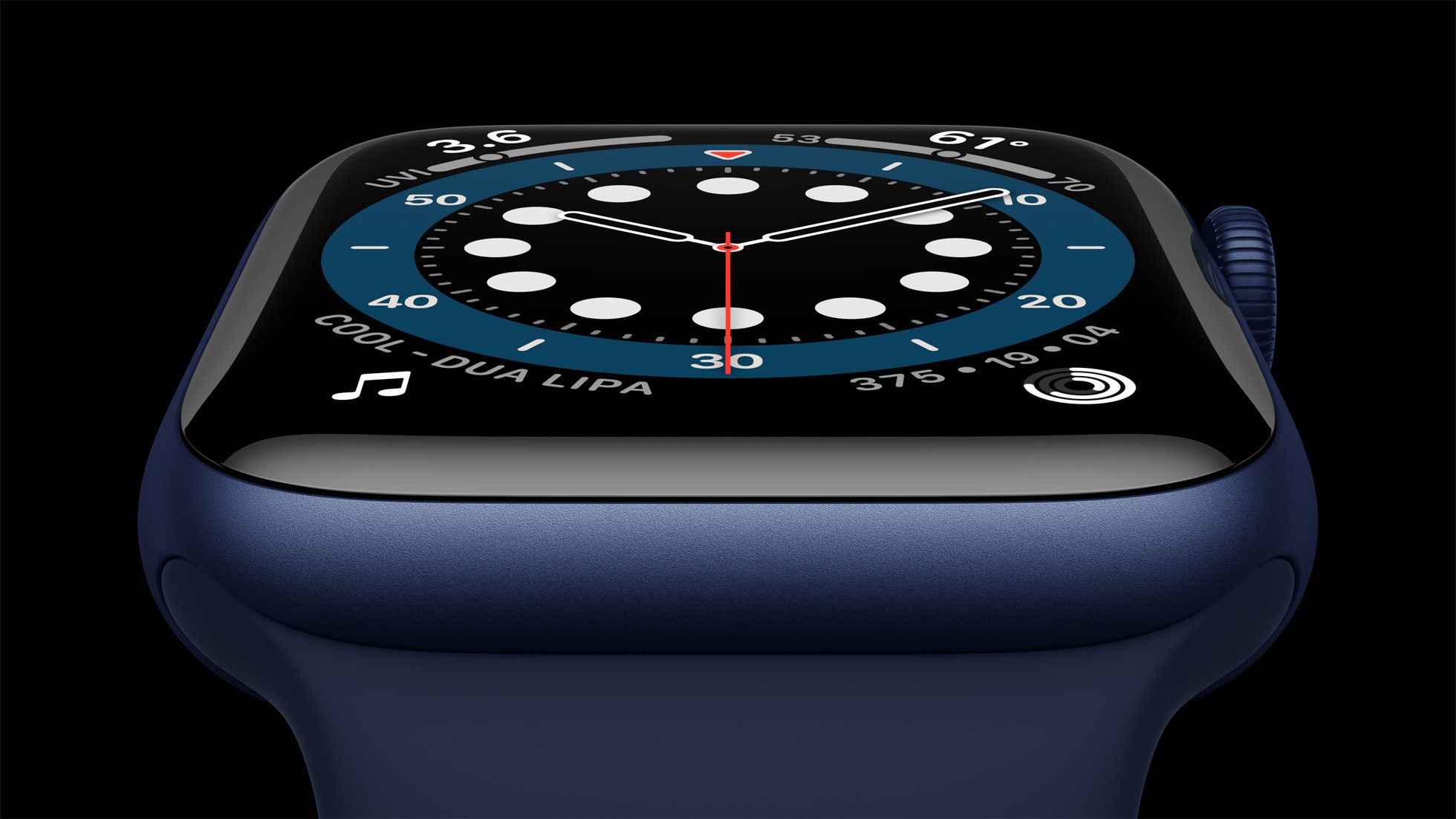 Apple Watch Series 6 em alumínio azul