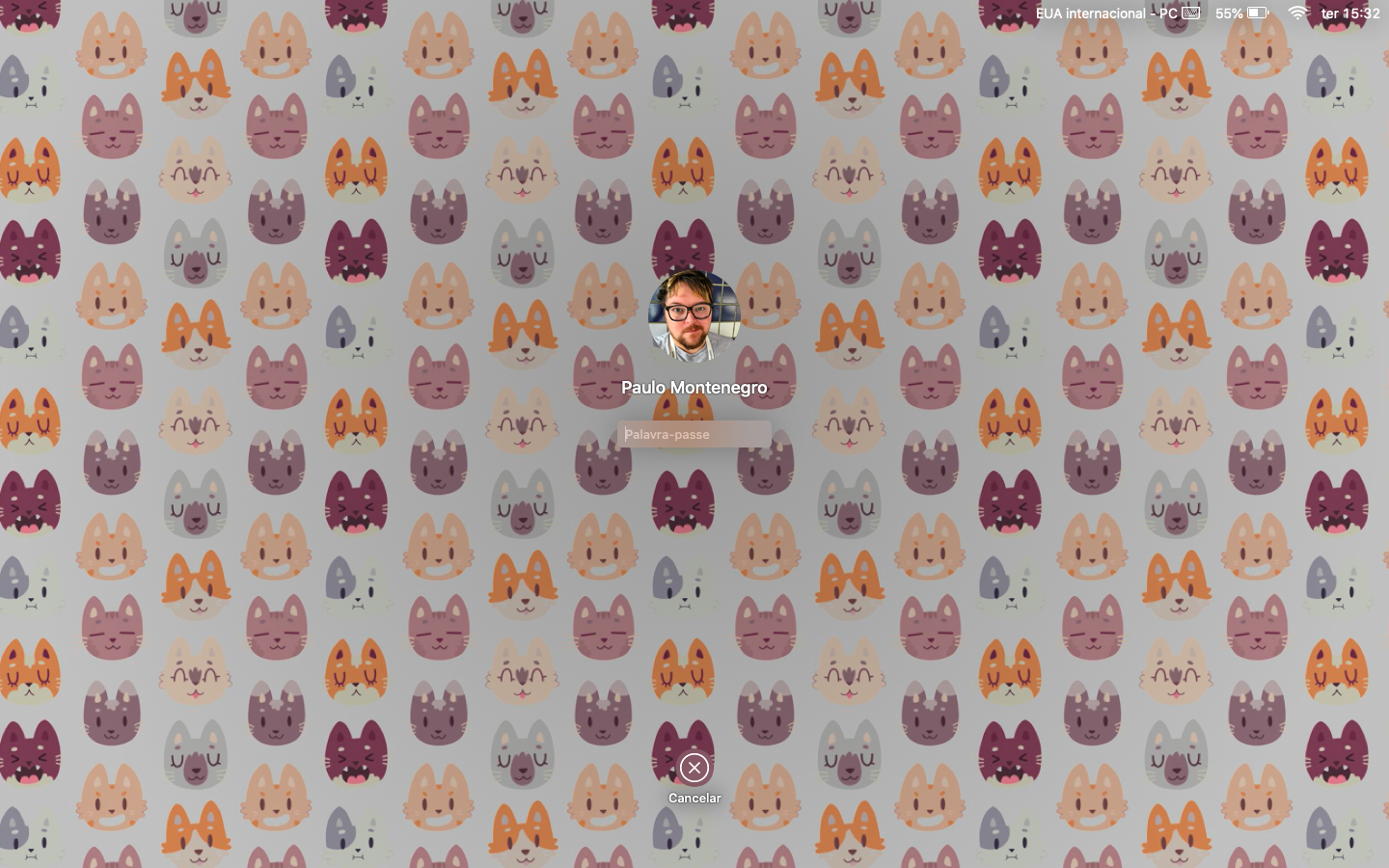 Ecrã de bloqueio do macOS