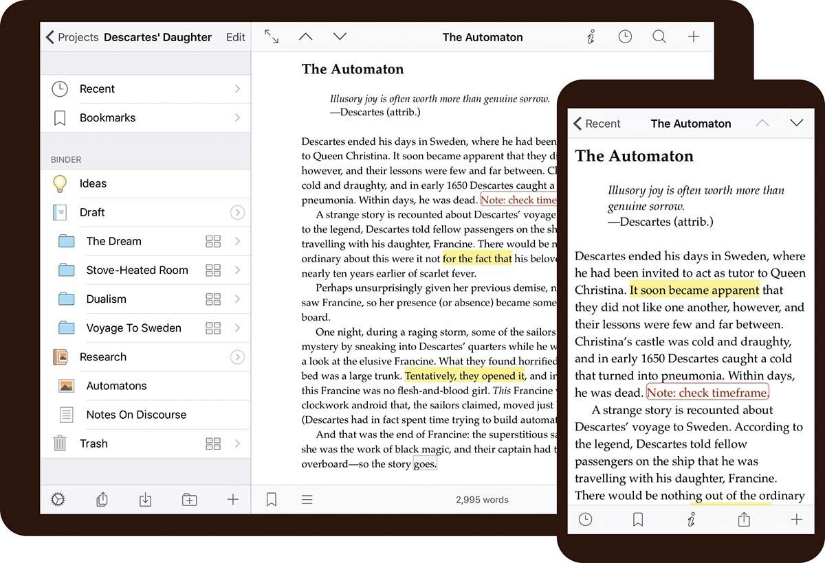 Scrivener para iPad