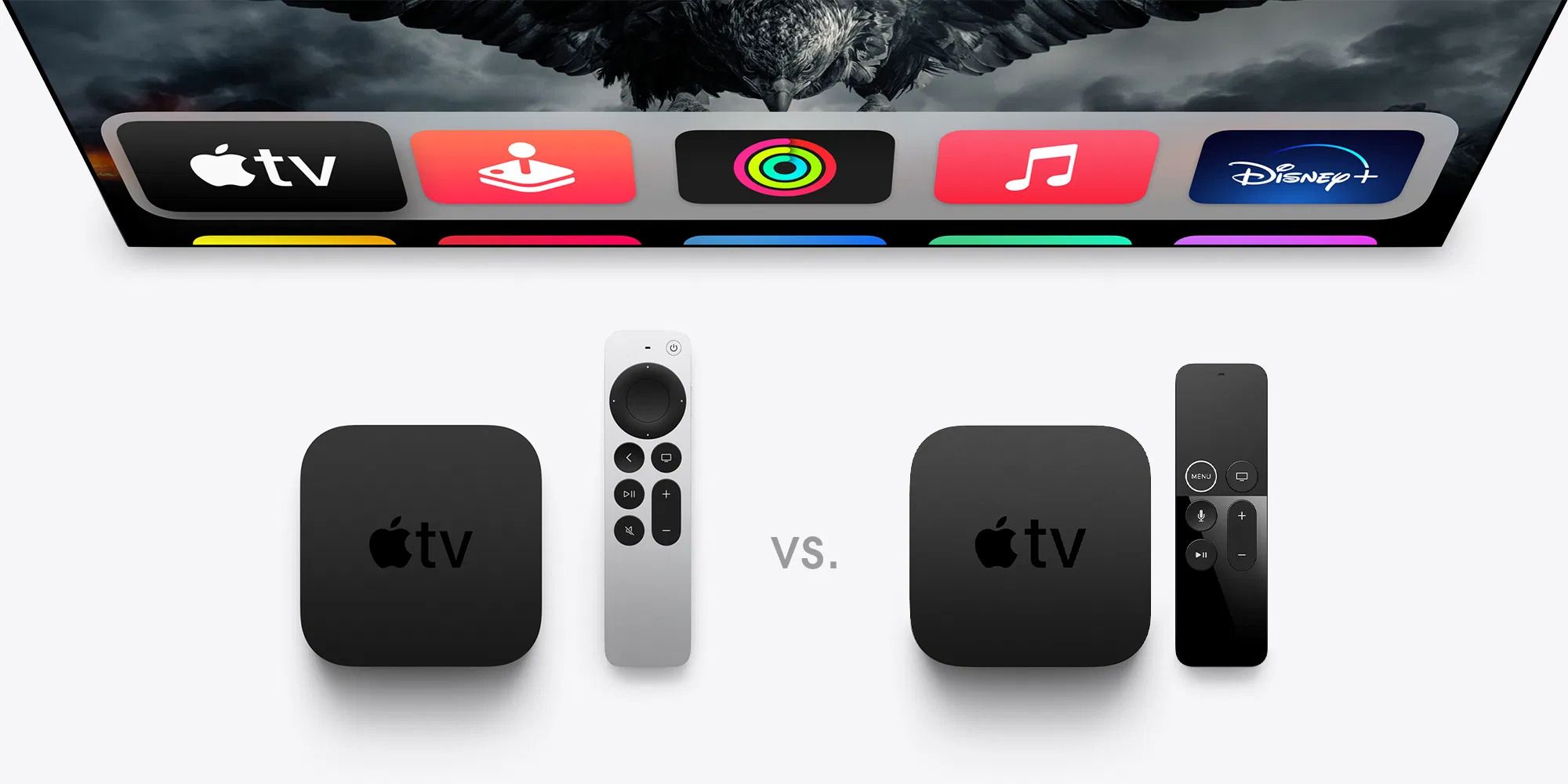 Apple TV 4K 2021 (esquerda) vs. Apple TV 4K 2017 (direita)