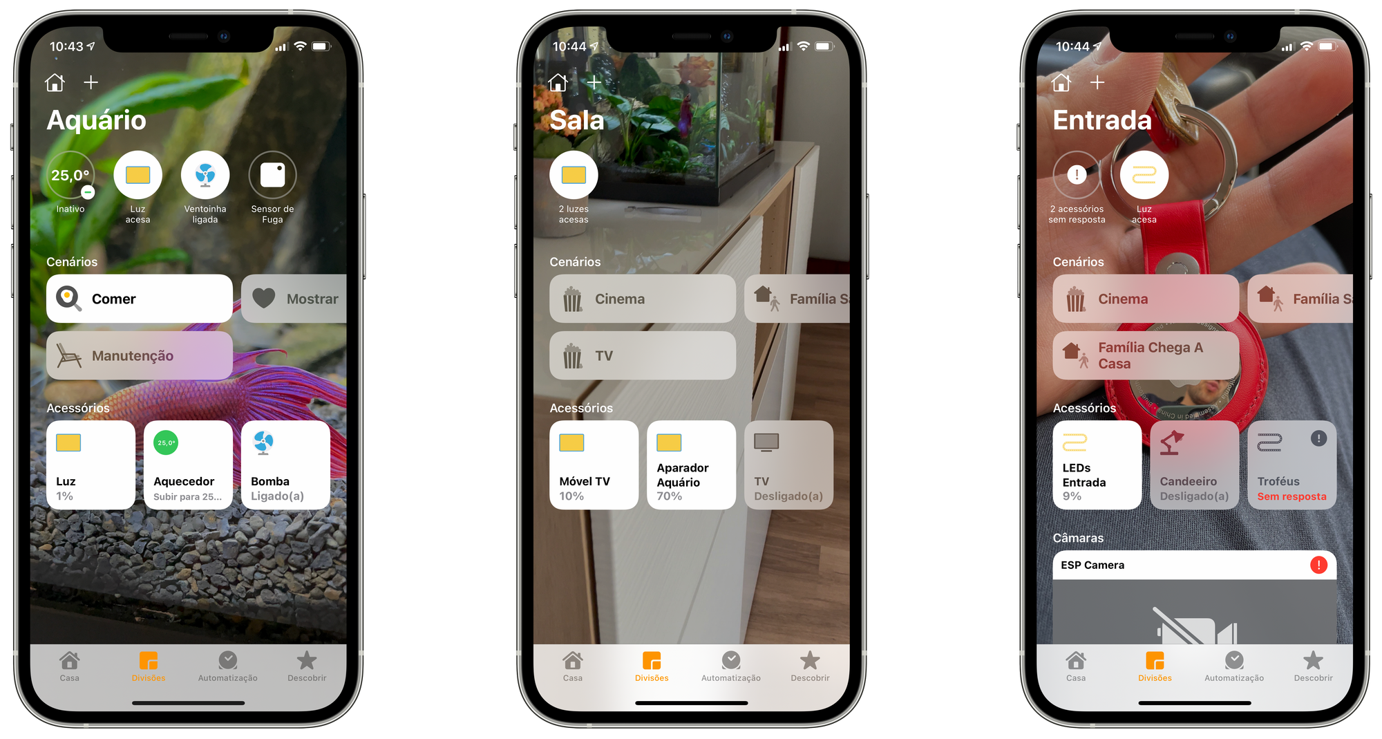 Aplicação Casa no iOS 14 HomeKit