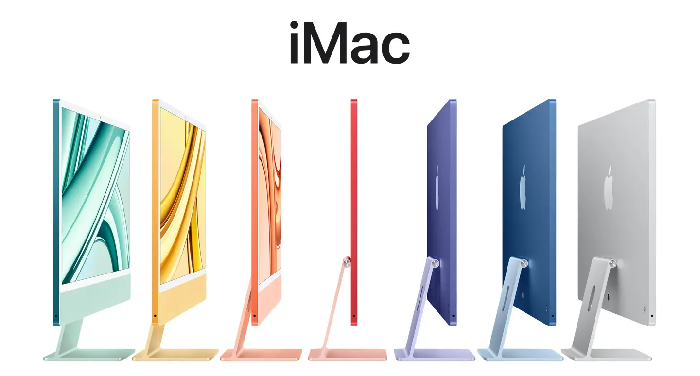 Imagem da gama iMac da Apple