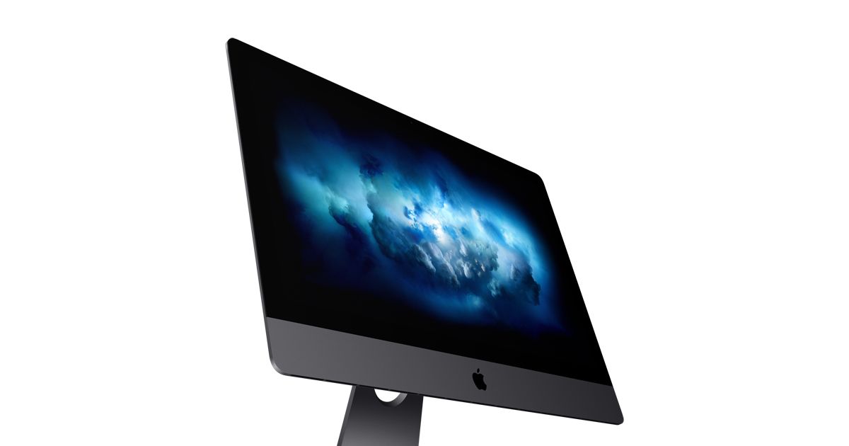iMac Pro de 2017 com o ecrã virado para a direita.