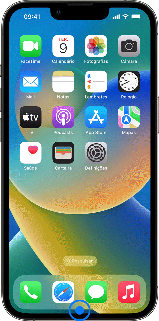 Gif demonstrativo de como se fecha uma app no iPhone
