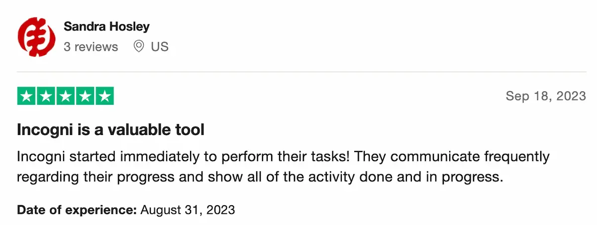 Review do serviço da Incogni