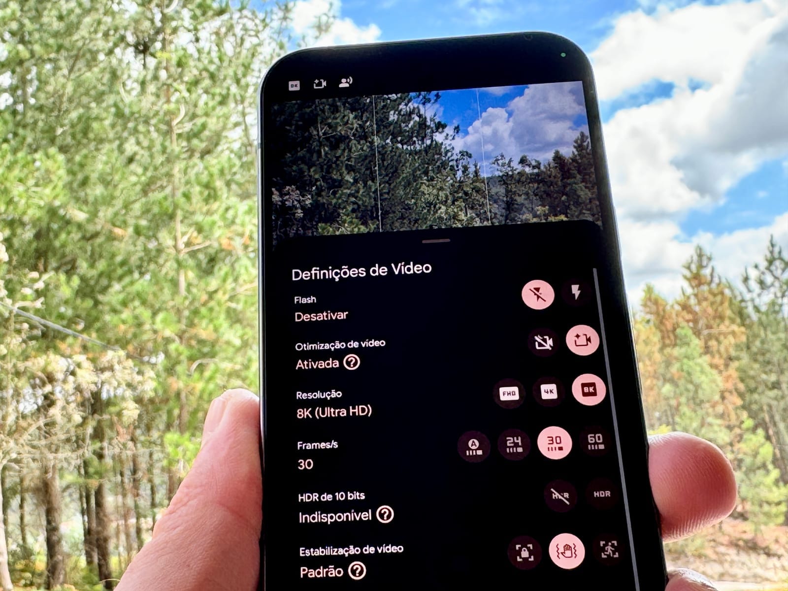 Definições da Câmara do Pixel 9 Pro
