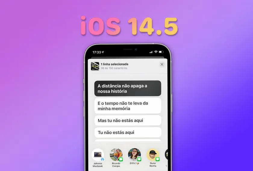 Como partilhar a letra de uma música a partir do Apple Music