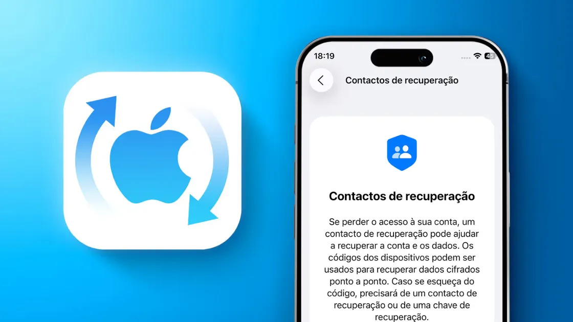 Aprende a configurar um contacto de recuperação da tua conta Apple
