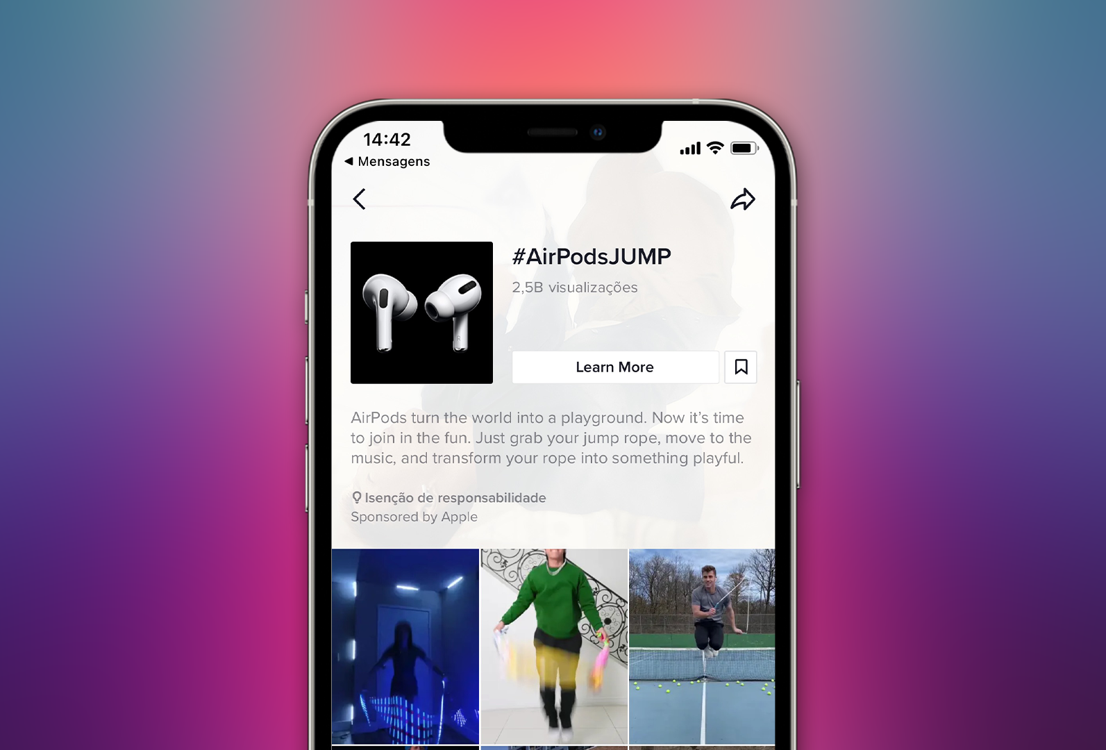 Campanha "Jump" dos AirPods Pro viral no TikTok