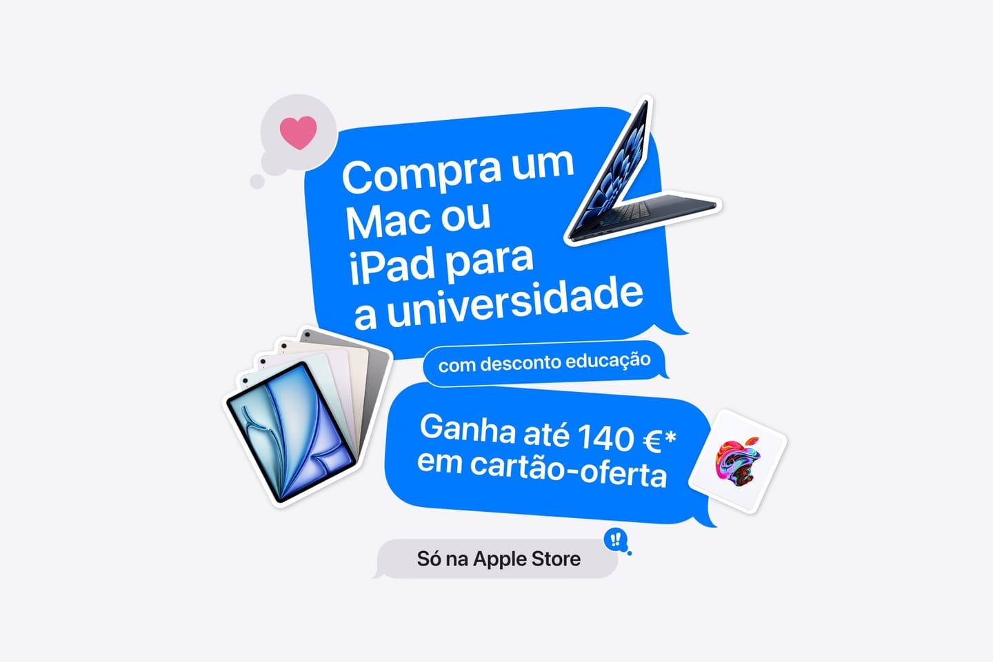 Regresso às aulas na Apple: aproveita até 140€ de oferta num iPad ou Mac