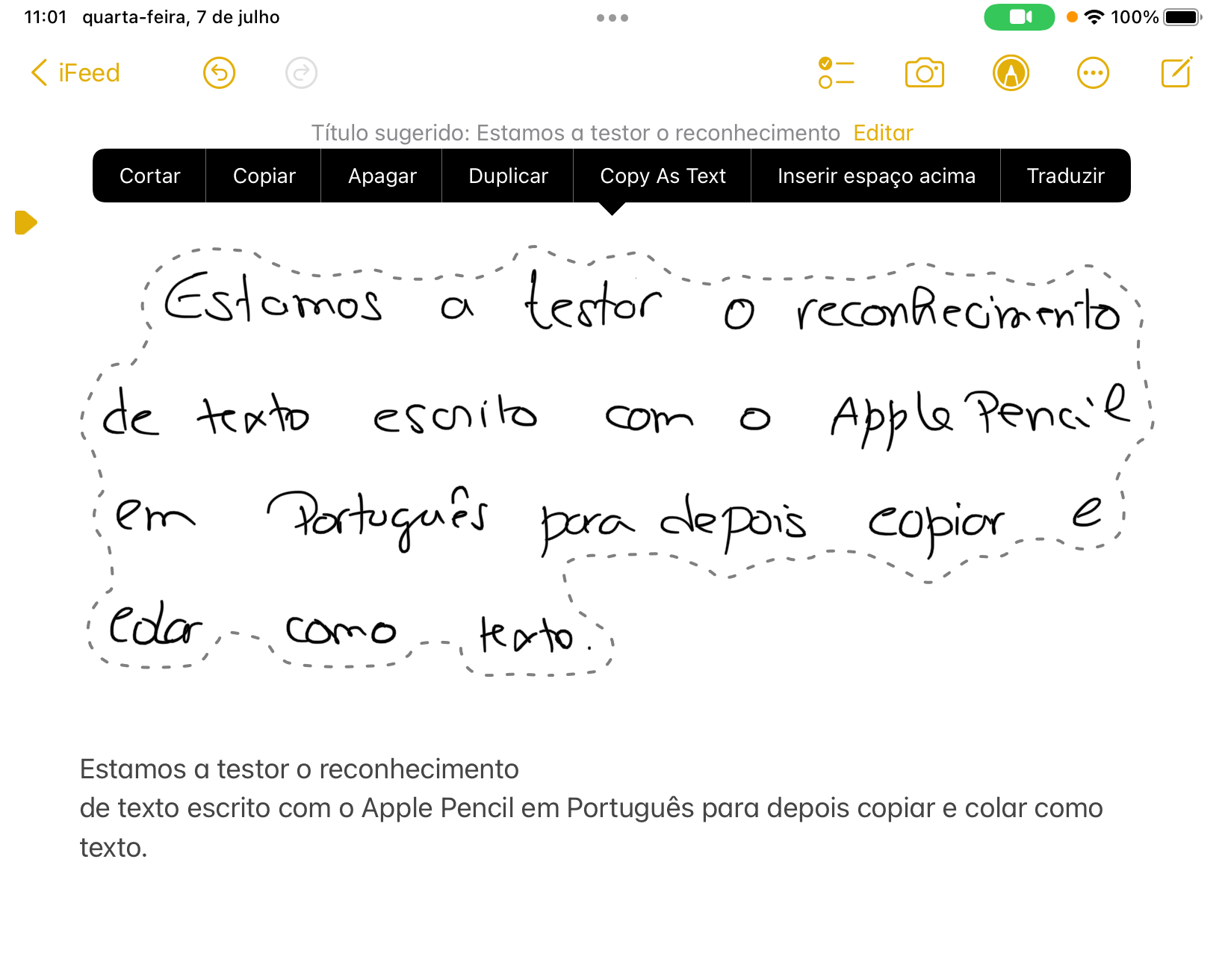 Funcionalidades do Apple Pencil no iPad ganham suporte a Português e outras línguas post image