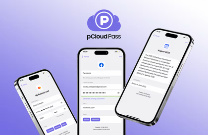 Garante a segurança das tuas passwords com o pCloud Pass