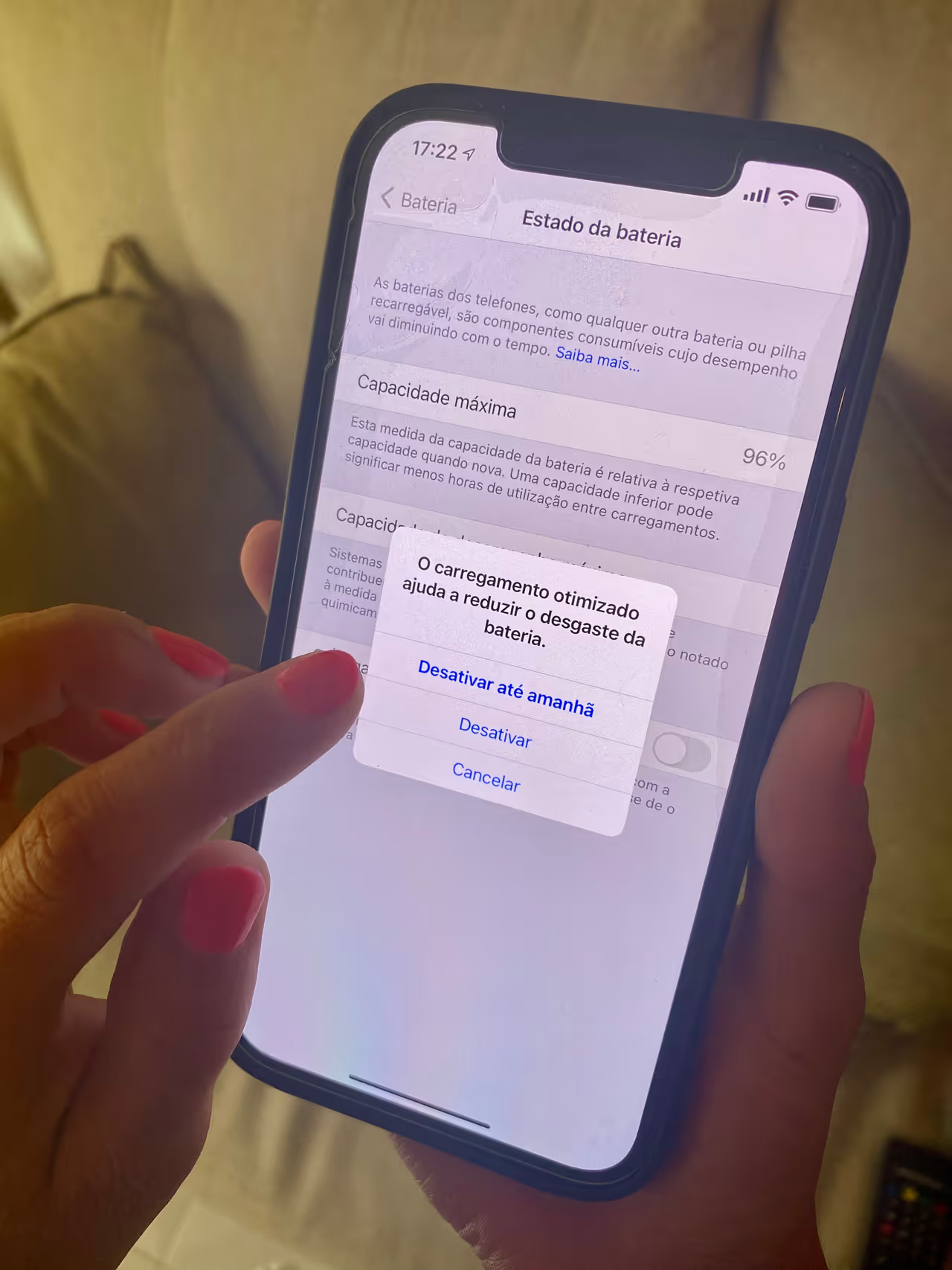 Carregamento otimizado: esclarecendo os 80% de bateria