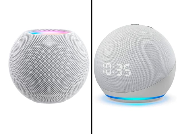 Comparação entre o HomePod mini e o novo Amazon Echo