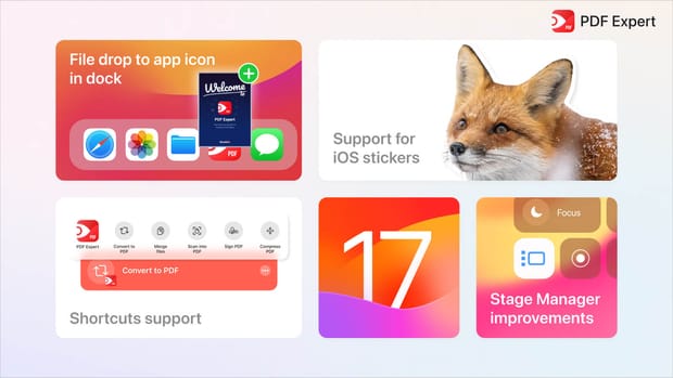 Novidades no PDF Expert com o iOS 17: atalhos, emojis e muito mais