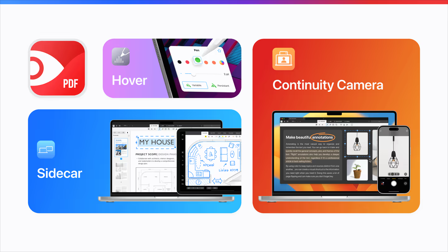 O PDF Expert acabou de ficar ainda melhor: Sidecar e Câmara de Continuidade são agora suportados