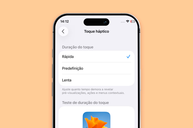 Acelera a resposta do toque prolongado no iPhone