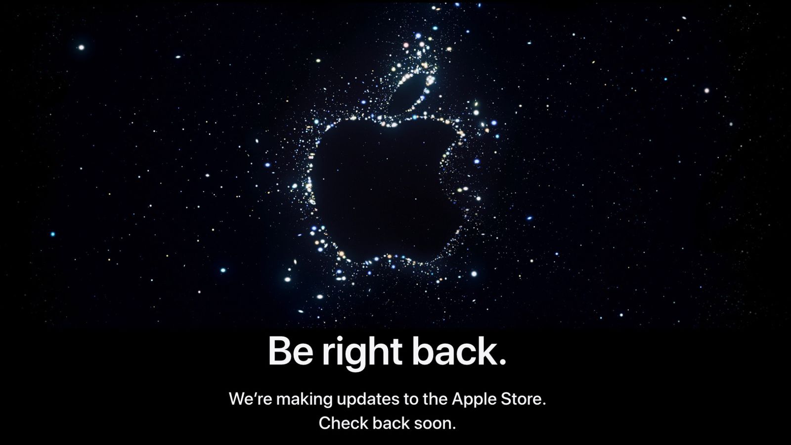 Loja online da Apple em baixo nos preparativos para o seu evento Far Out